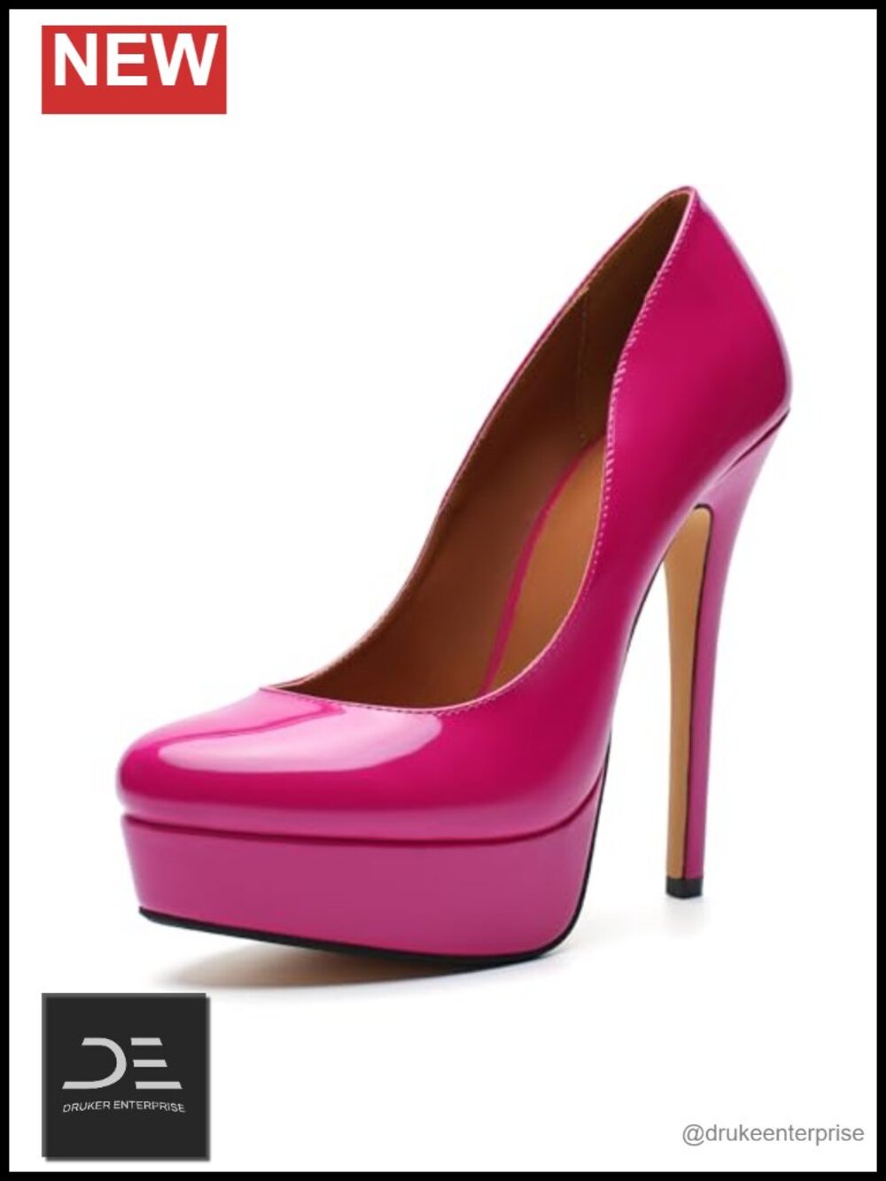Unisex Platform Pumps Stiletto High Heels Patent PU Party Dress Shoes